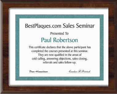 Certificate Plaques Kits 